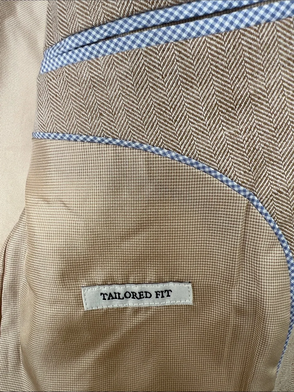 Jos A. Banks Beige Linen & Cotton blazer